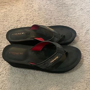Coach wedge sandals